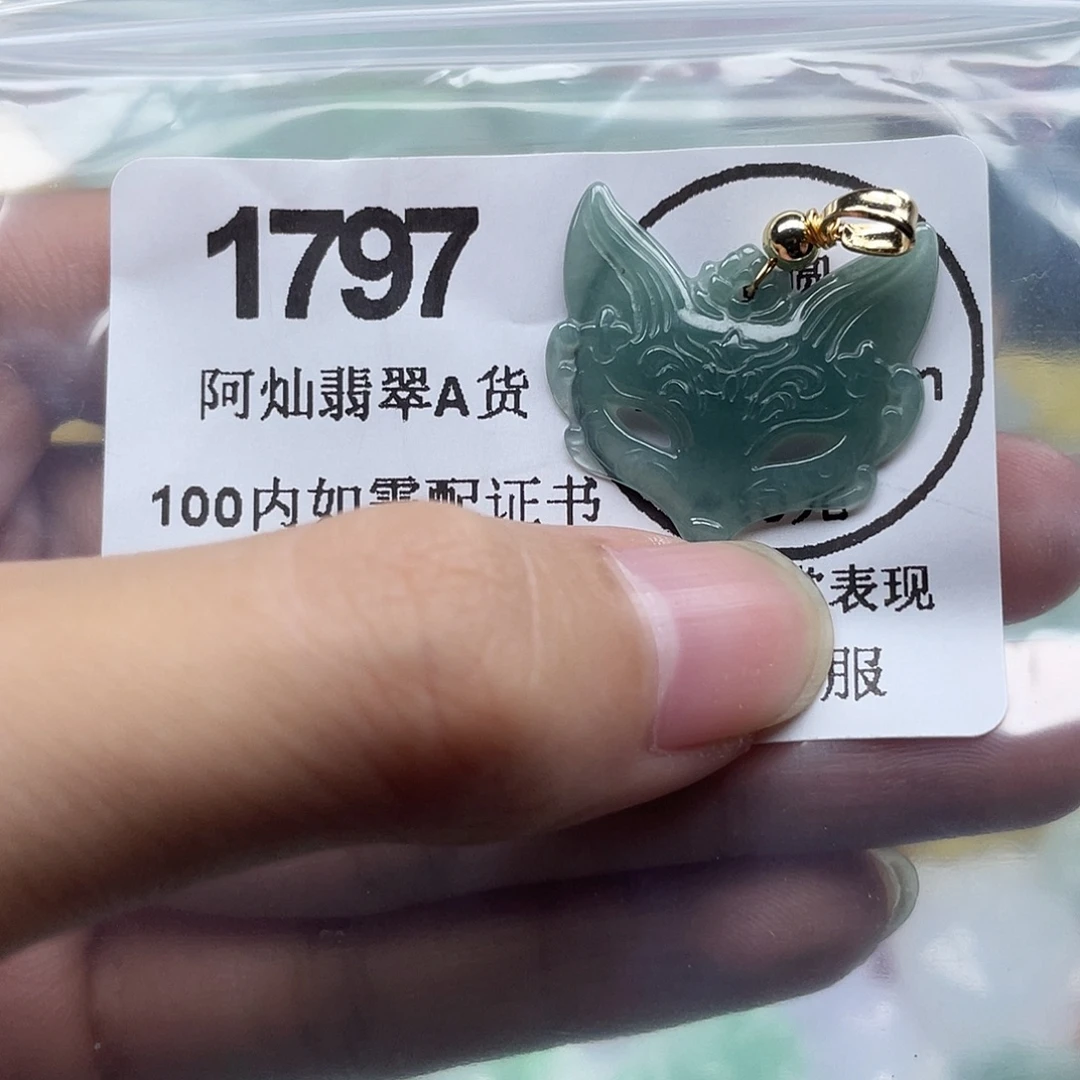 翡翠未镶嵌吊坠(赠链)