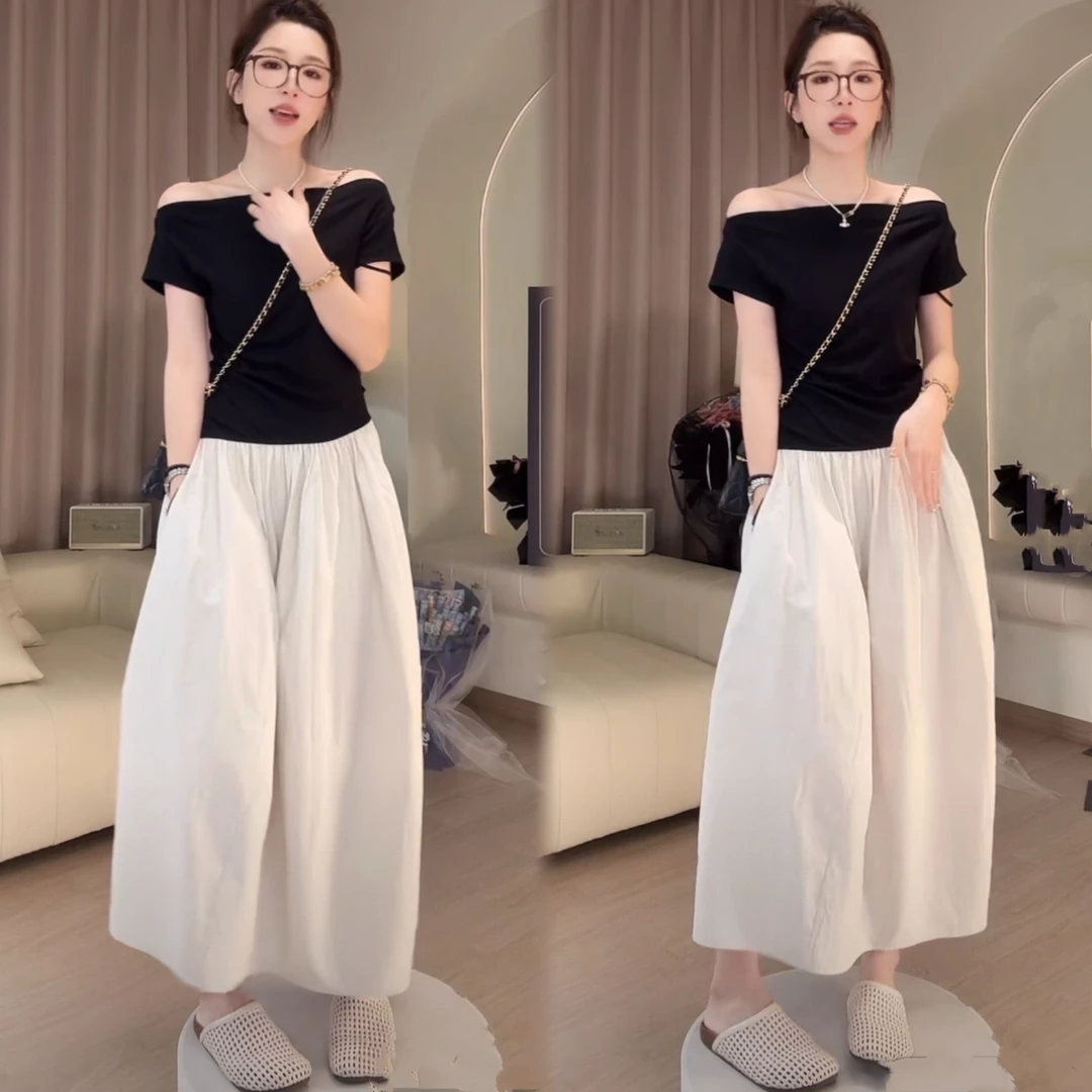 【拼接连衣裙】2025夏季新款韩系显瘦洋气简约设计感百搭气质连衣裙