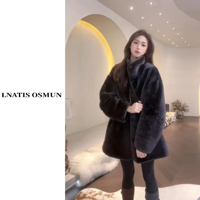 LNATIS OSMUN  |   进口拉贡羊皮毛一体双面穿外套52288