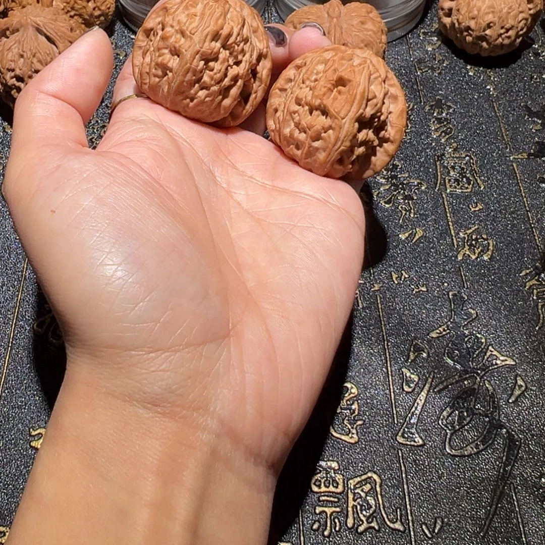 吊坠文玩核桃白狮子38手把件80
