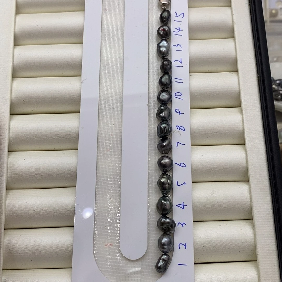 银S925镶嵌海水珍珠手链