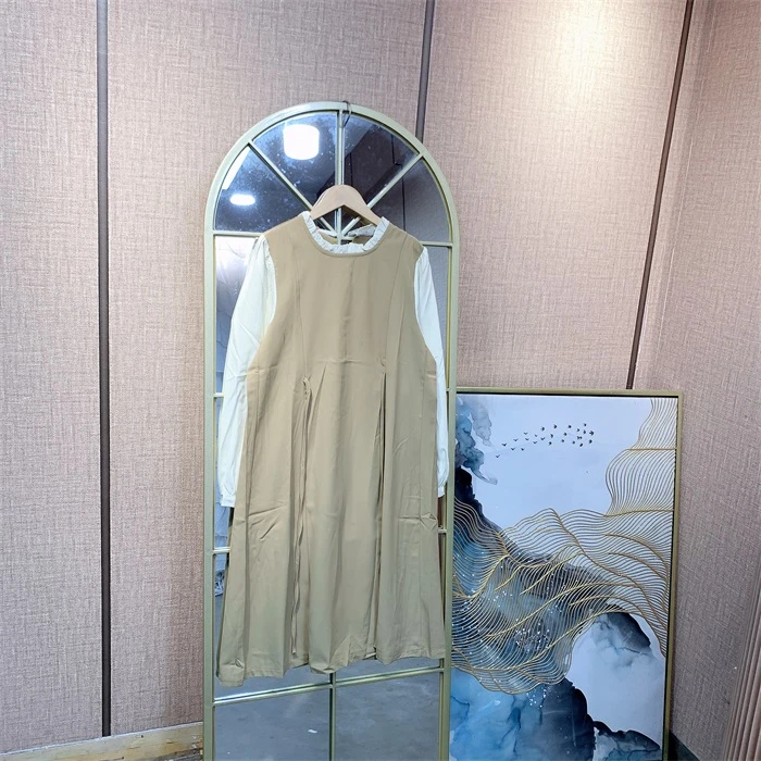 Z367杏色孕妇裙子M90-120L130XL140XXL150