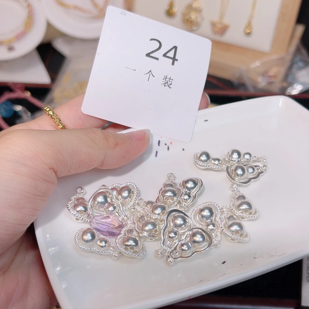 紫晶珠宝半成品银S925镶嵌24