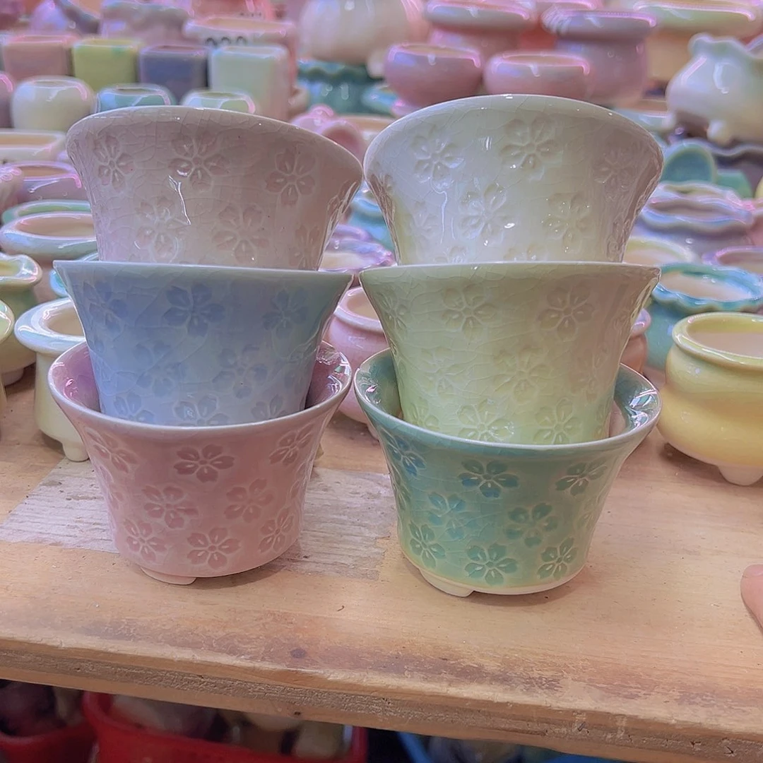 陶瓷花盆当场满12包邮