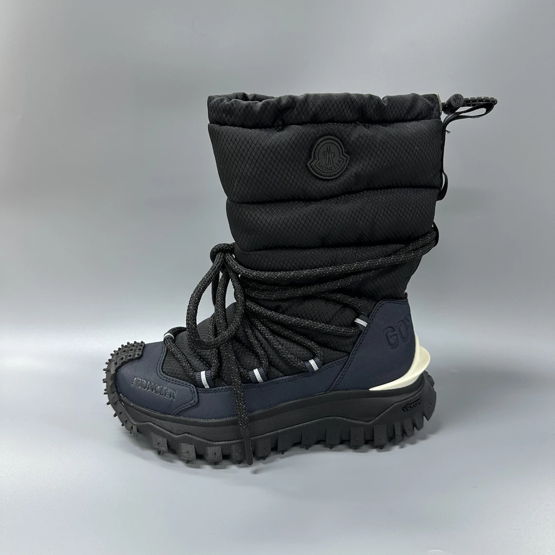 MONCLER/蒙口 mo119 黑色系带靴 经典款 潮流百搭