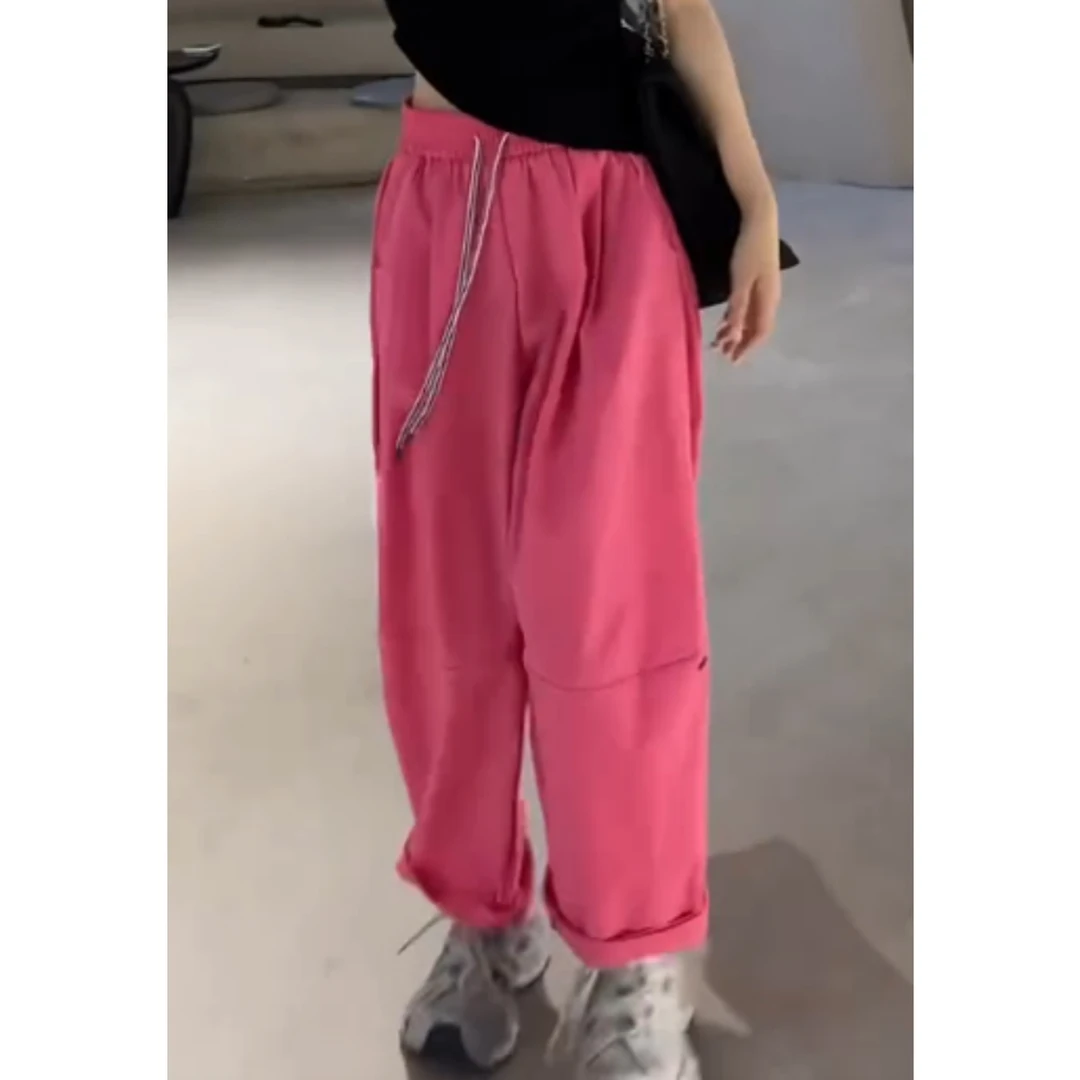 2025夏季新款高腰显瘦大码显瘦百搭宽松显瘦九分裤