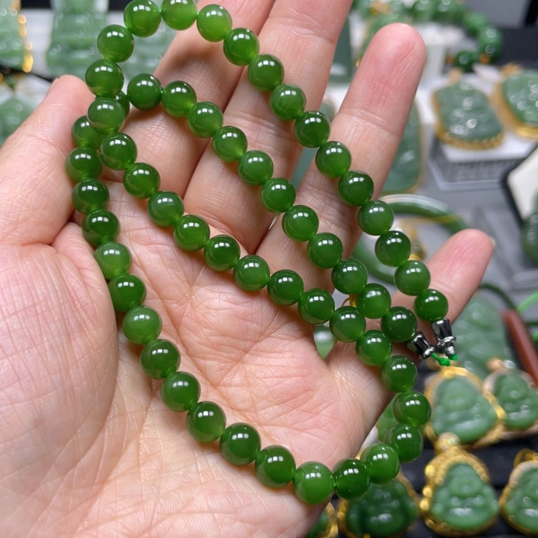 和田玉（碧玉）未镶嵌项链