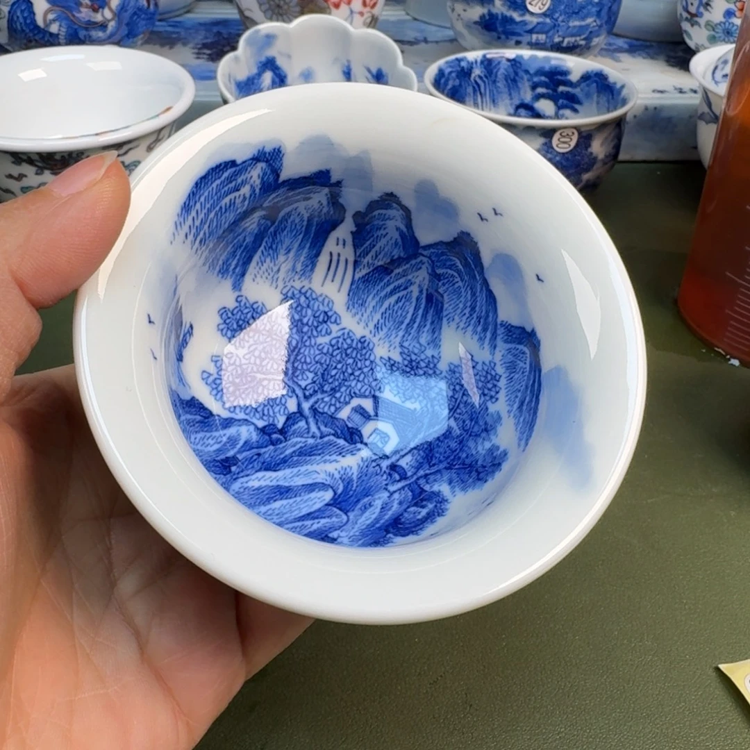 瓷景德镇纯手绘茶具圆圆293