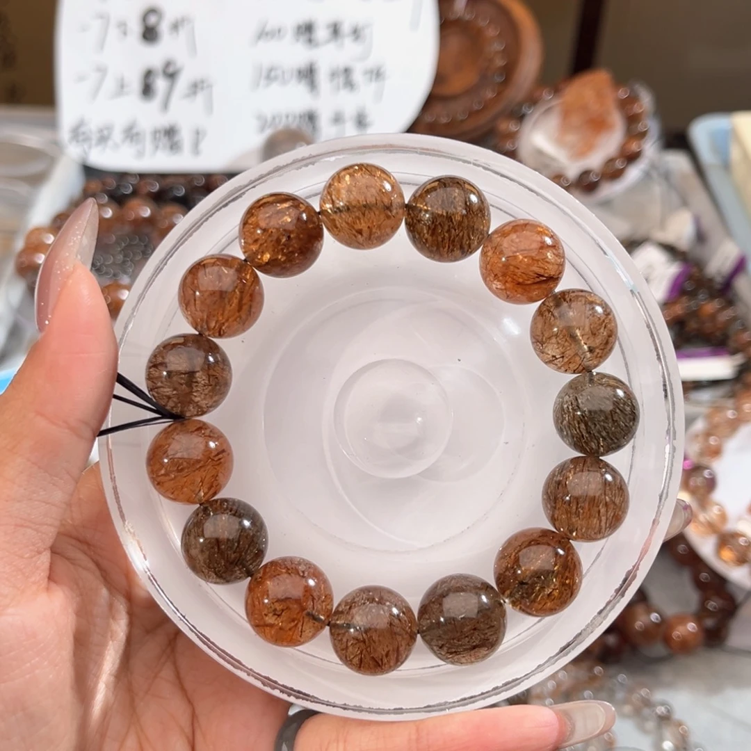 往***-水晶手链未镶嵌黑金超14m