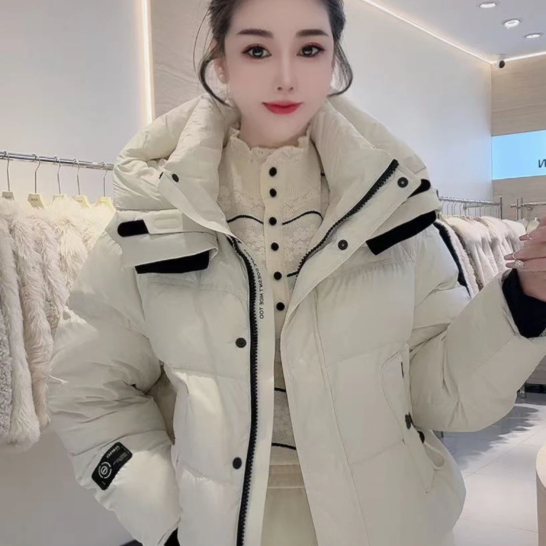 530宽松立领连帽保暖上衣加绒加厚款短款一等品