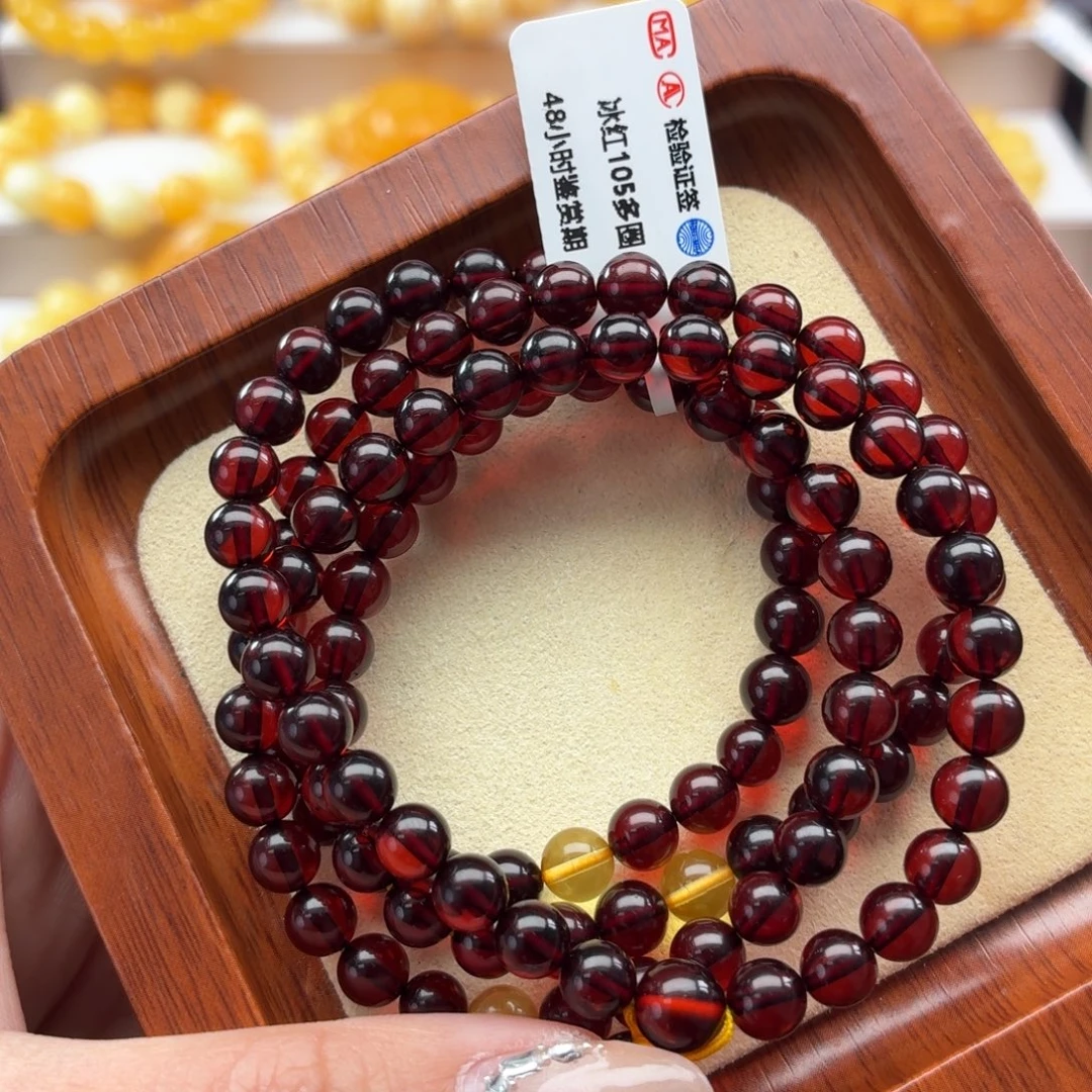 琥珀未镶嵌裸石B312血珀108卡6+