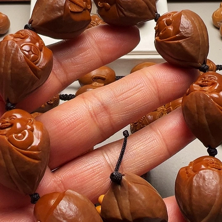 e***n橄榄核手串/手链包衣弥勒