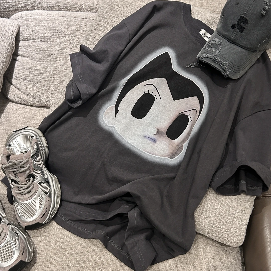 【3D阿童木】复古3D仿真阿童木印花圆领短袖T恤CP245