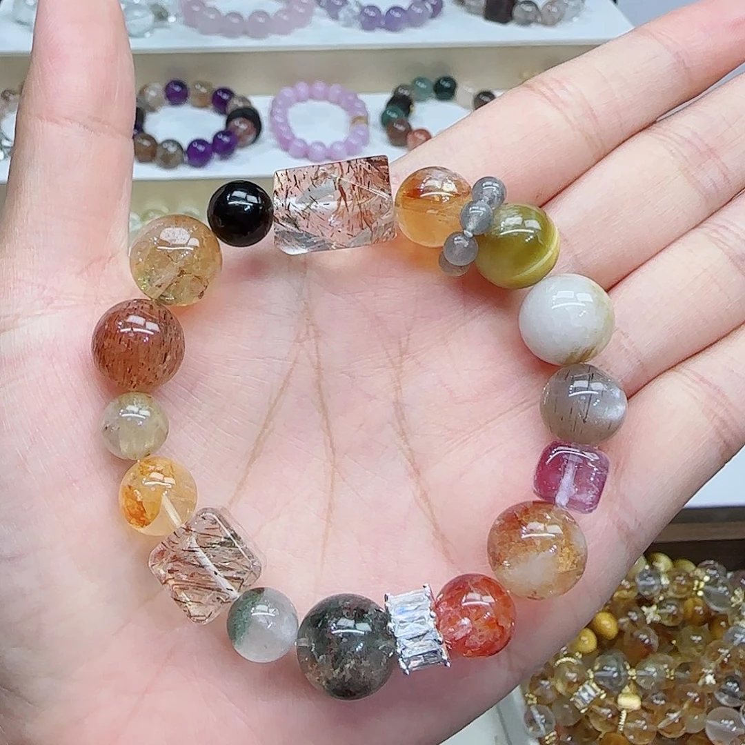 水晶手串未镶嵌聚宝