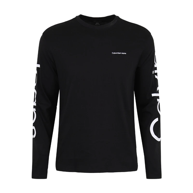 Calvin Klein/卡尔文·克雷恩男士春秋新款休闲圆领薄款长袖打底衫