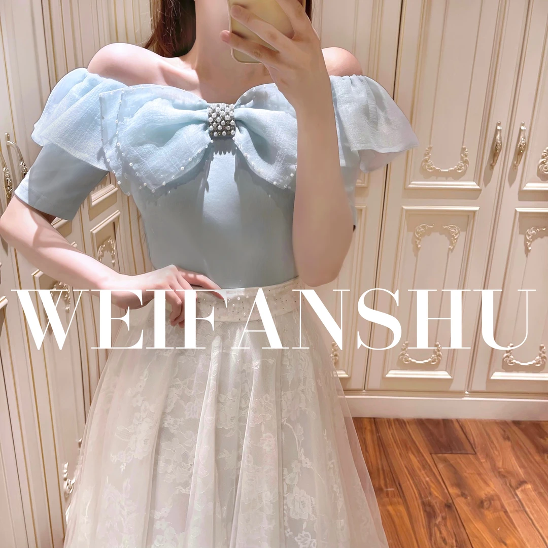 WEIFANSHU/魏凡舒诱人香肩一字肩上衣