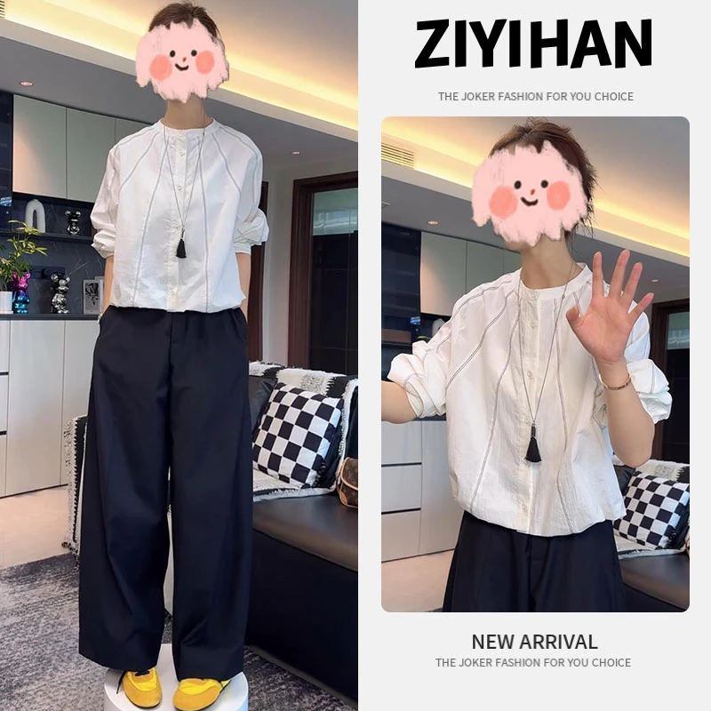 韩版设计感时尚衬衫女生2026年春秋夏季新款宽松显瘦洋气减龄上衣