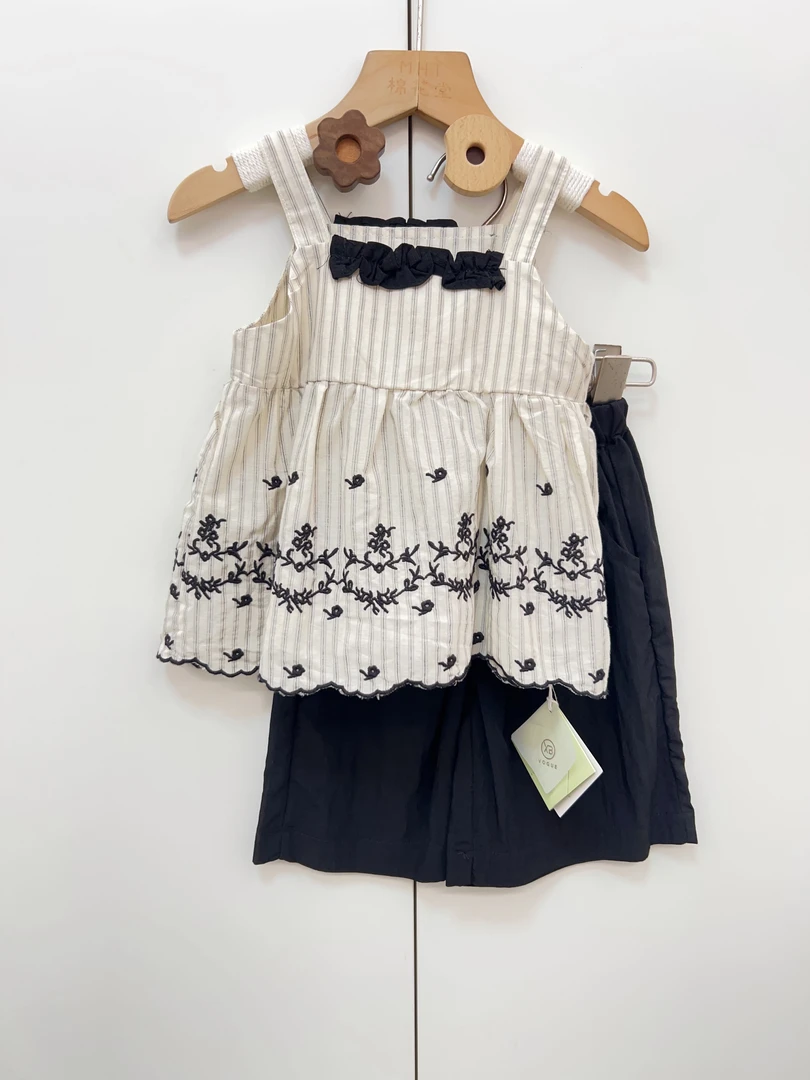 【实体童装品牌】xb&kids 5578夏款女童韩系休闲套装两件套刺绣小衫