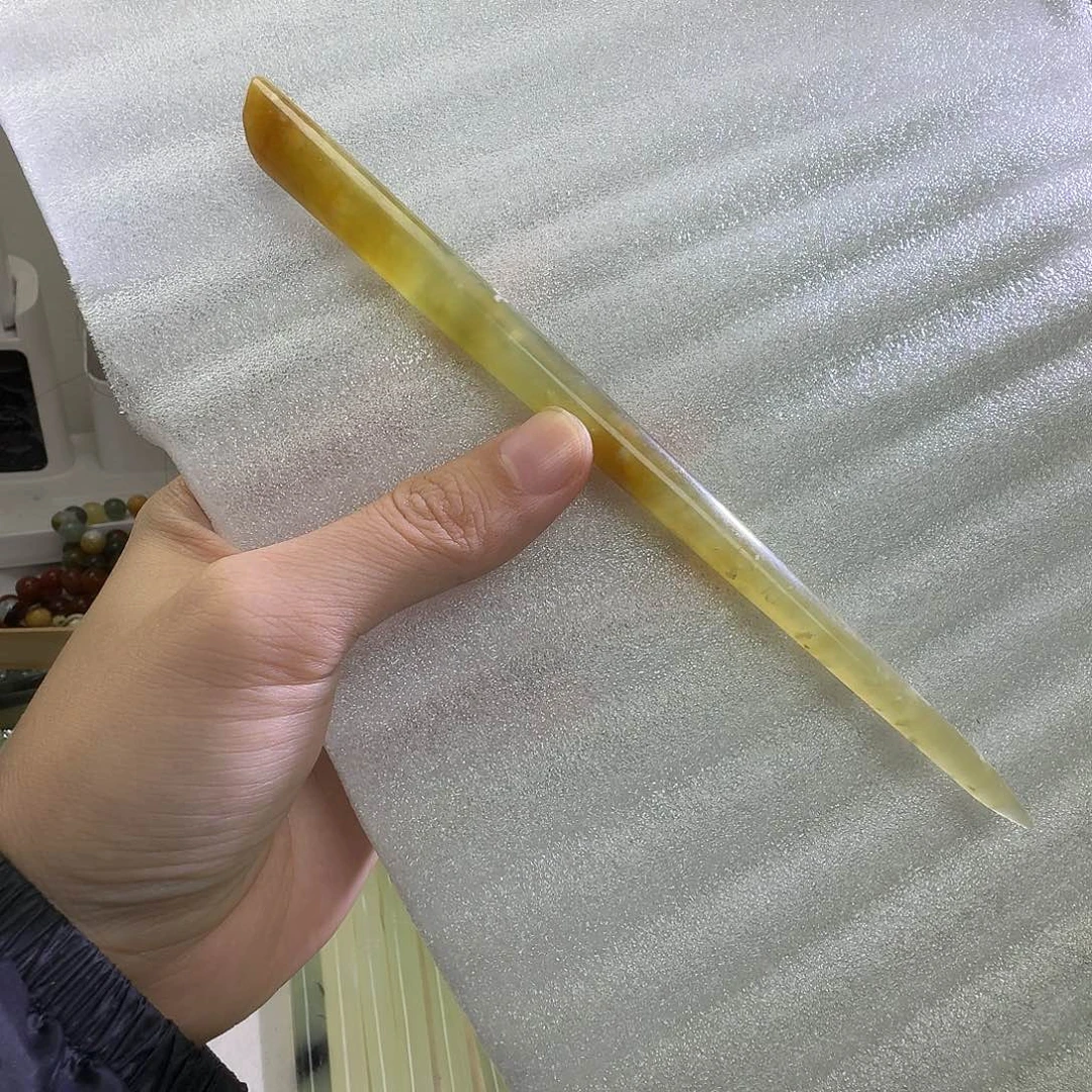 蛇纹石玉合金发饰