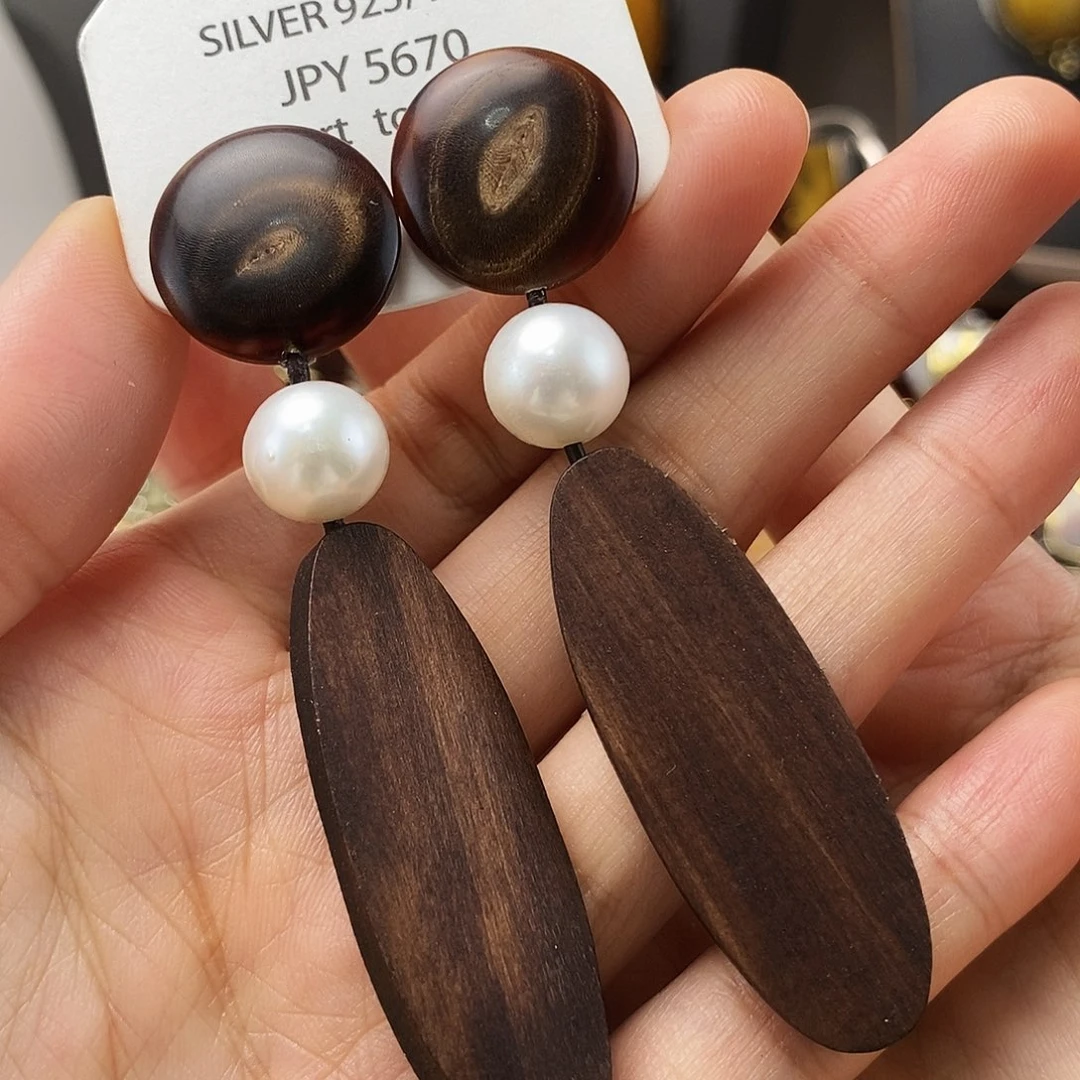 非金属925银木质设计款项链