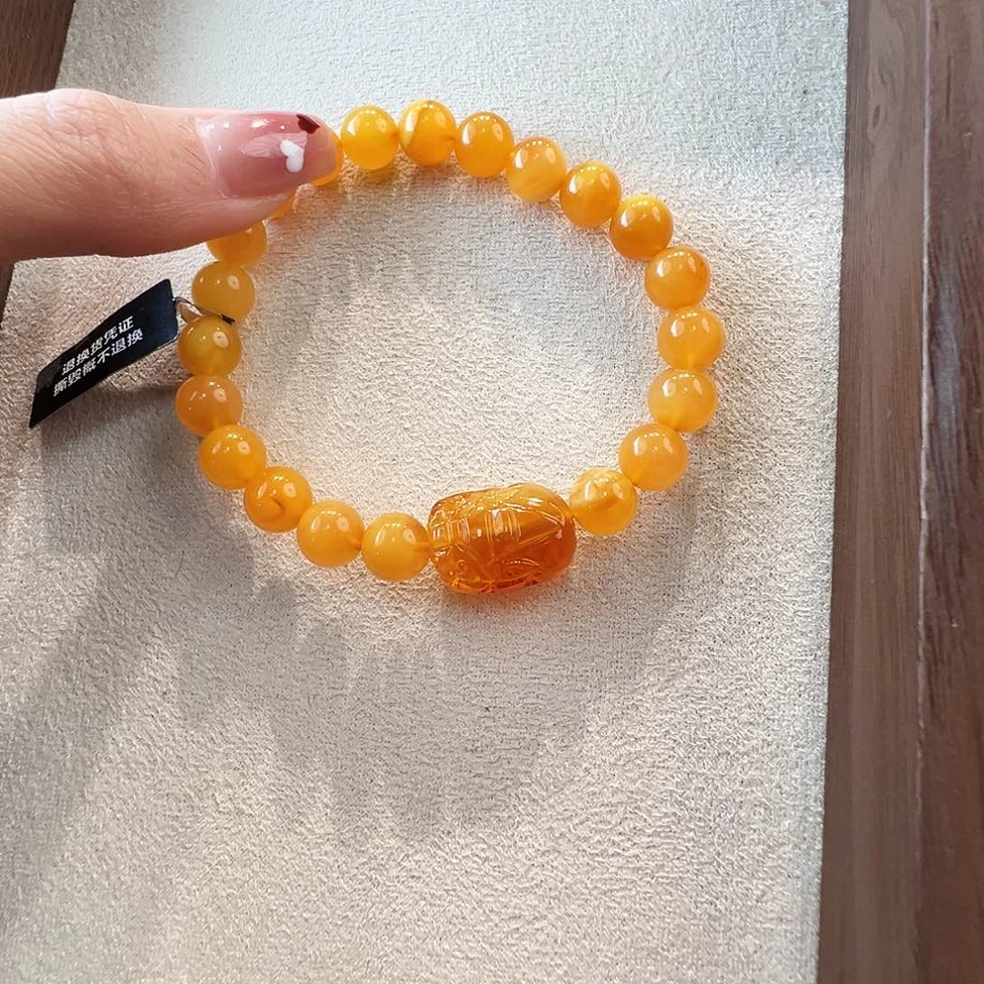 蜜蜡未镶嵌手链蜜蜡8.5mm