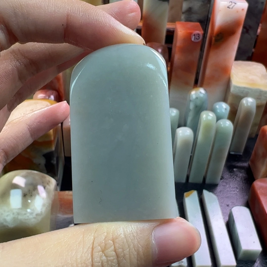 申***戈老挝石印石天青的