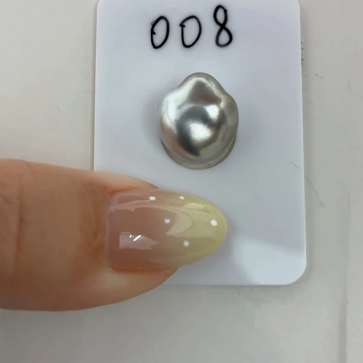 海水珍珠裸珠海水珍珠大溪地铂金灰keshi 裸珠