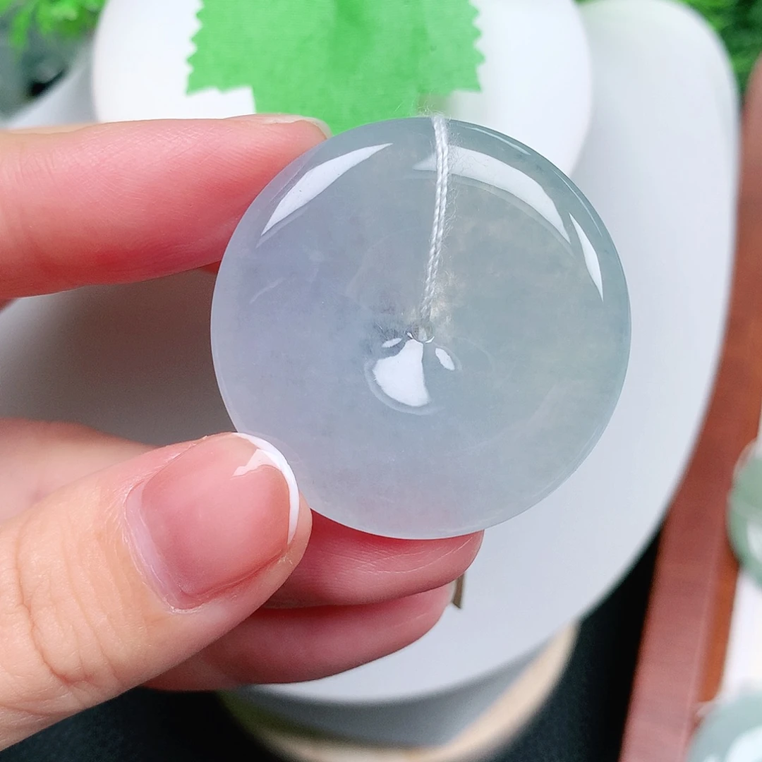 翡翠未镶嵌颈饰平安36-5.5