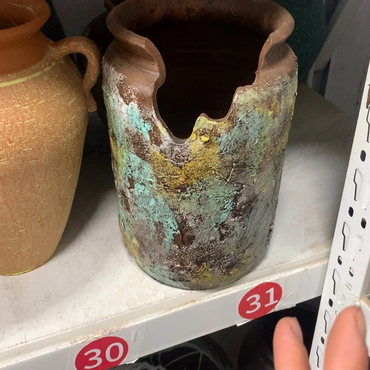 【闪购商品】粗糙盆有孔高24口14