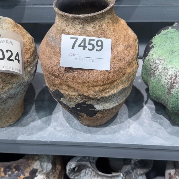 5****瓷片景德镇高温花器编码7459高28口8默认无孔