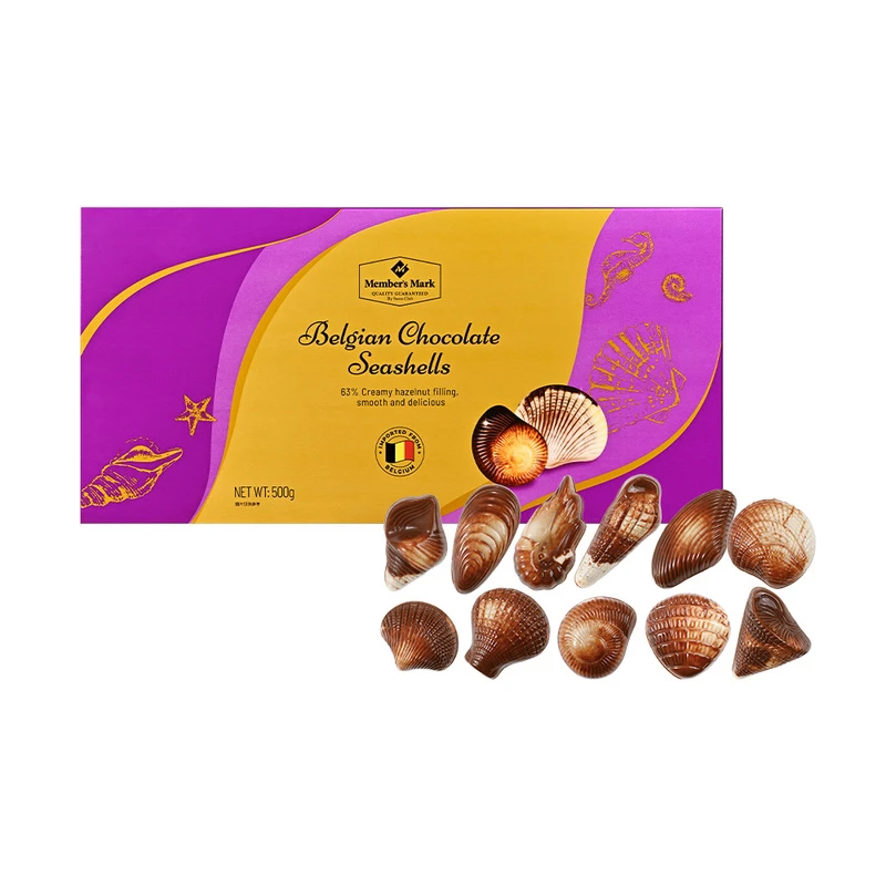 山姆 比利时进口榛子仁夹心贝壳形克力制品