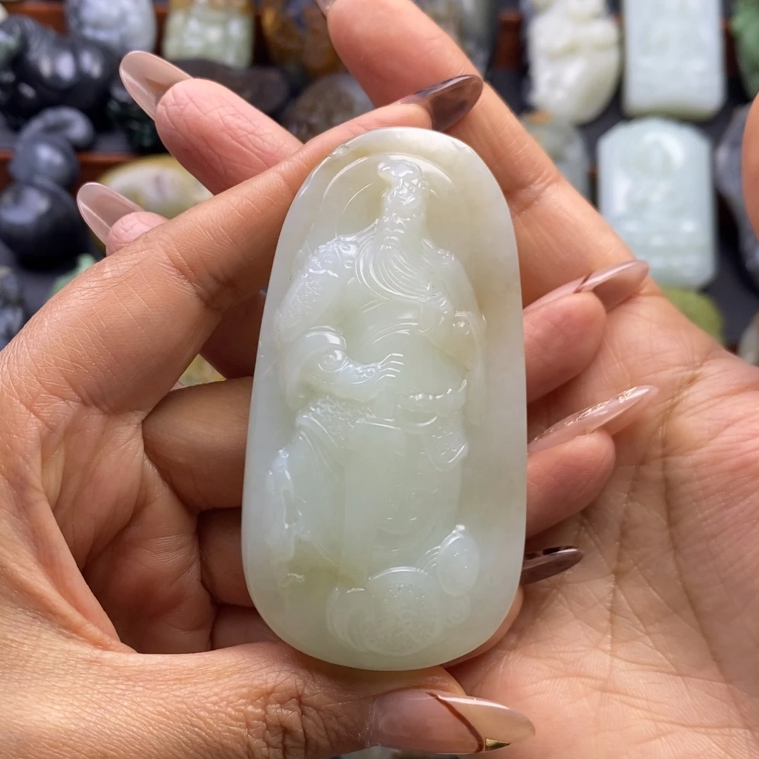 和田玉未镶嵌挂件