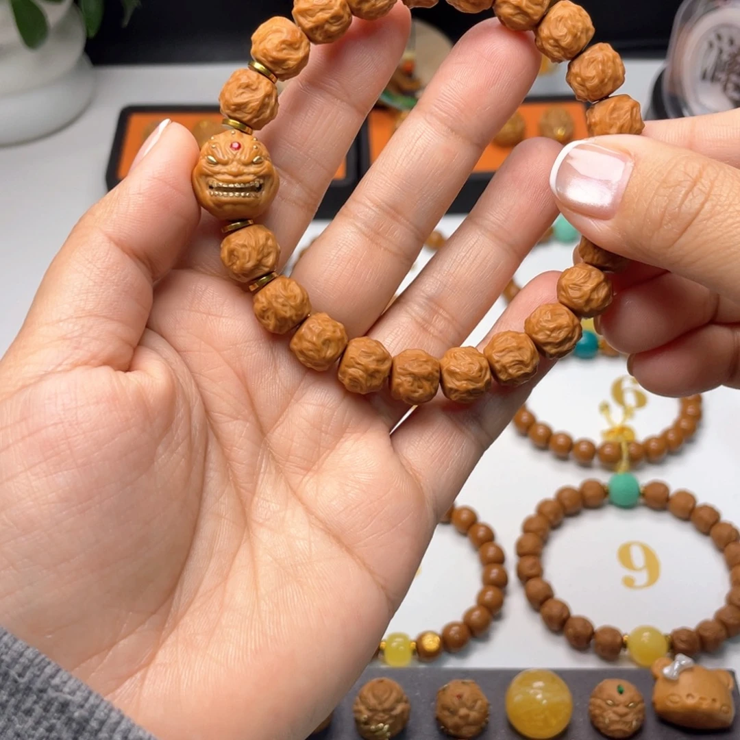 路***远猴头核桃手串龙蛇➕六目单颗