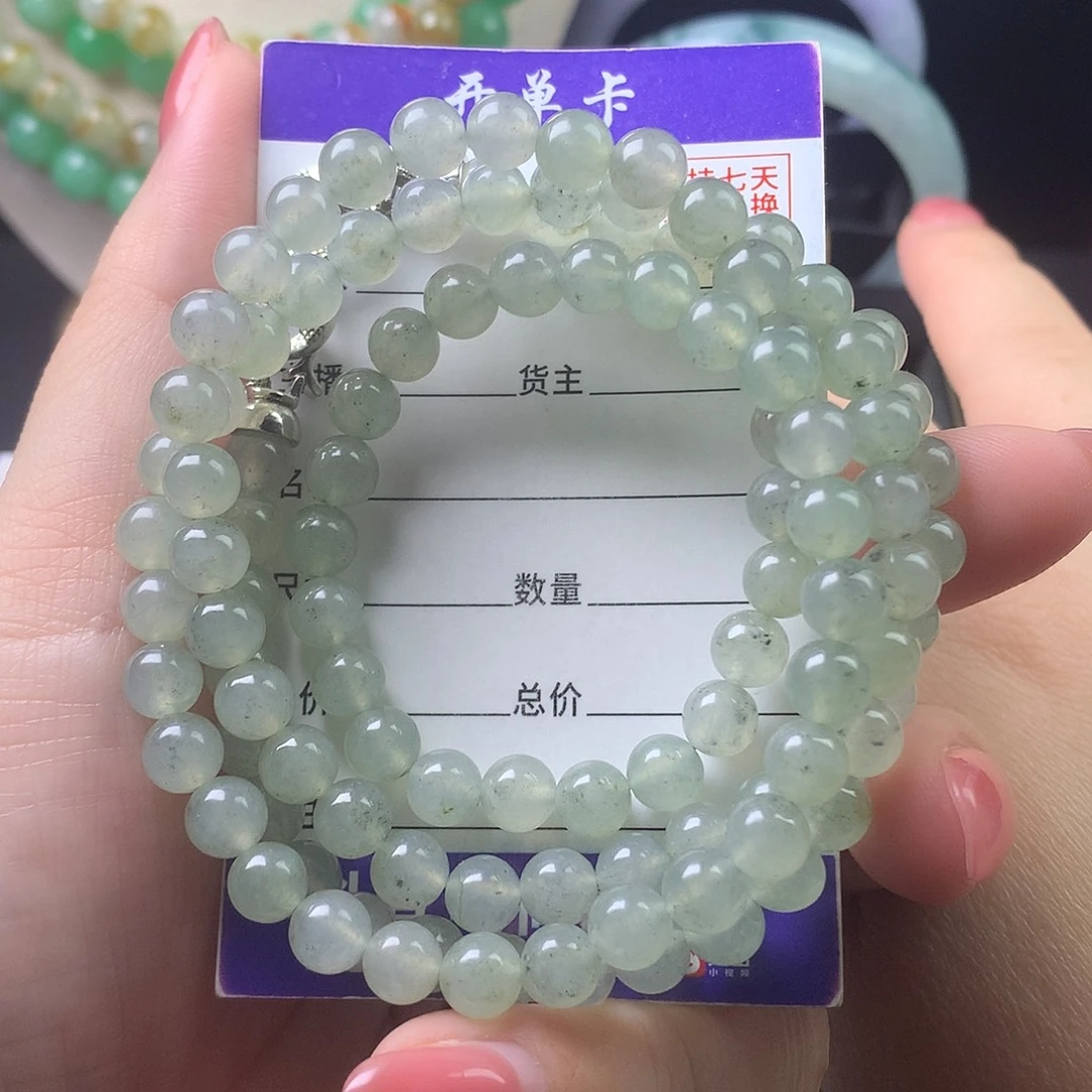 翡翠未镶嵌手链卡6.6
