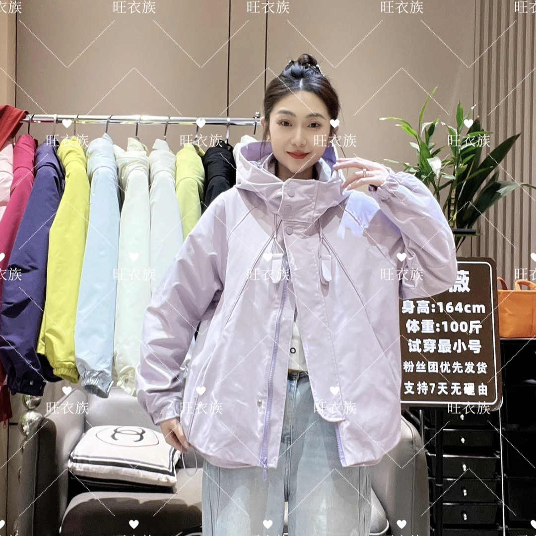 2025秋冬新款薄棉保暖短外套休闲风衣潮流百搭衣长63夹克外套1513