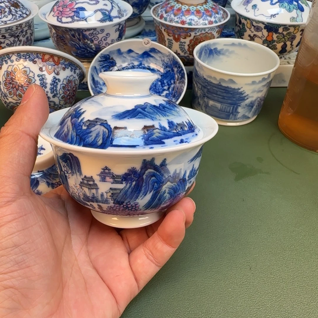 纯手工纯手绘茶具石头26