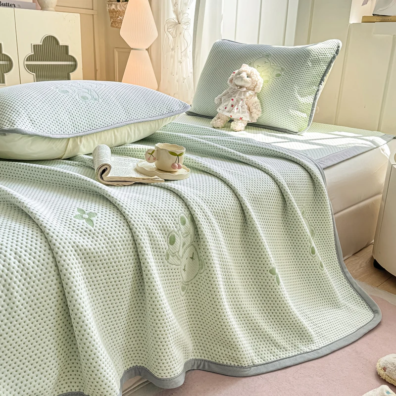 夏凉被凉感冰丝夏被三件套单人薄被可机洗学生宿舍空调被单件夏季