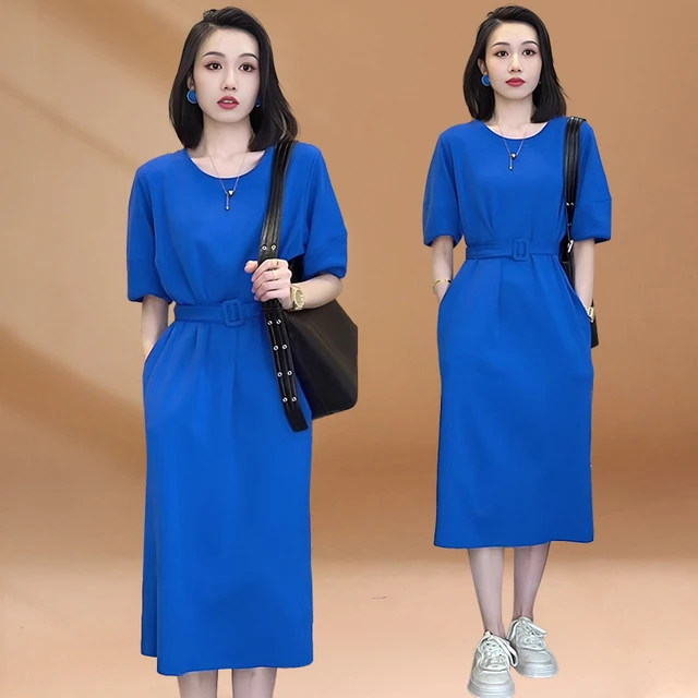 2024年夏季新款休闲别致设计感百搭连衣裙亲肤时尚收腰小众长裙女