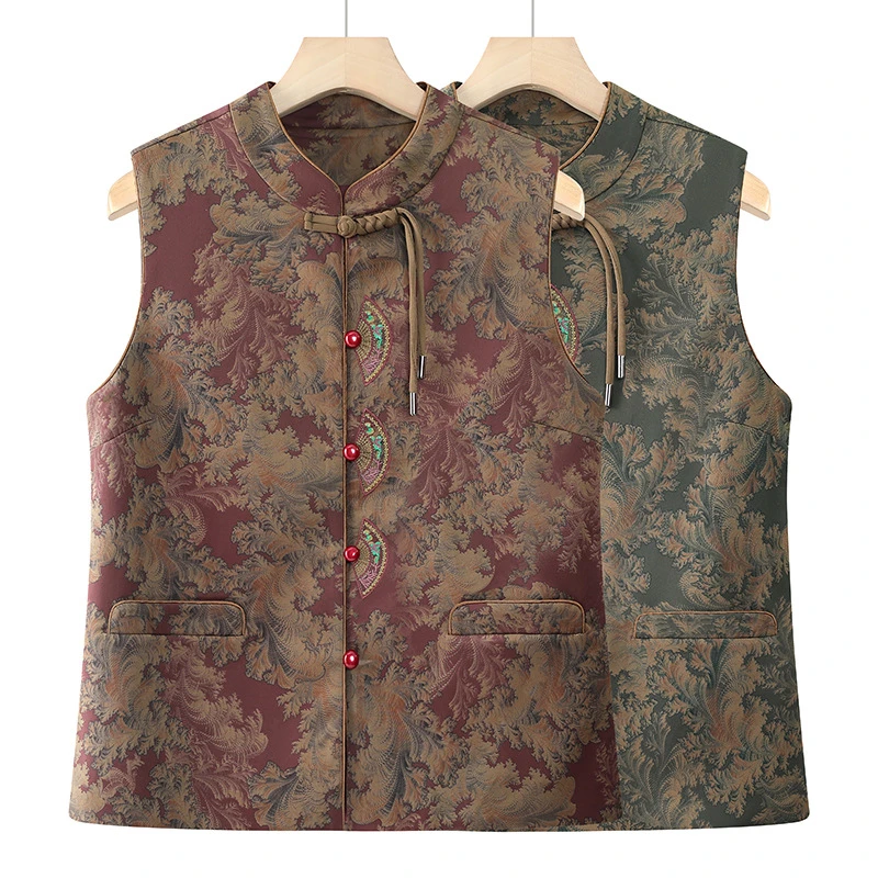 新款妈妈装休闲背心60岁70老年人春秋马甲女奶奶休闲坎肩大码上衣