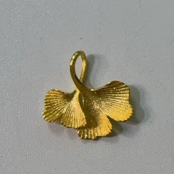 足金999银杏吊坠【825】