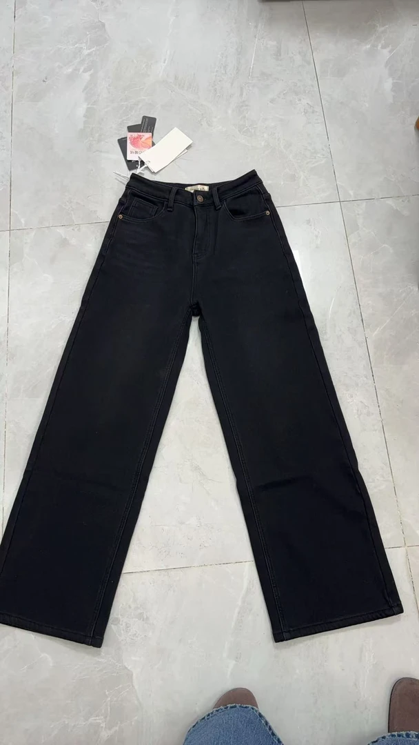 女秋冬加绒保暖高腰百搭牛仔裤