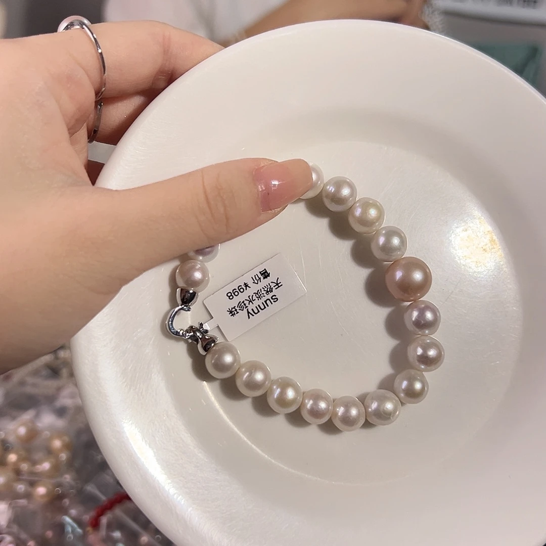 我***光淡水珍珠合金设计款珠宝首饰天然淡水