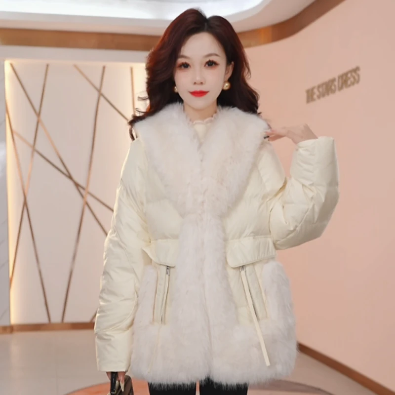 【羽绒服】冬季白鸭绒羽绒服百搭新款时尚气质休闲保暖外套女