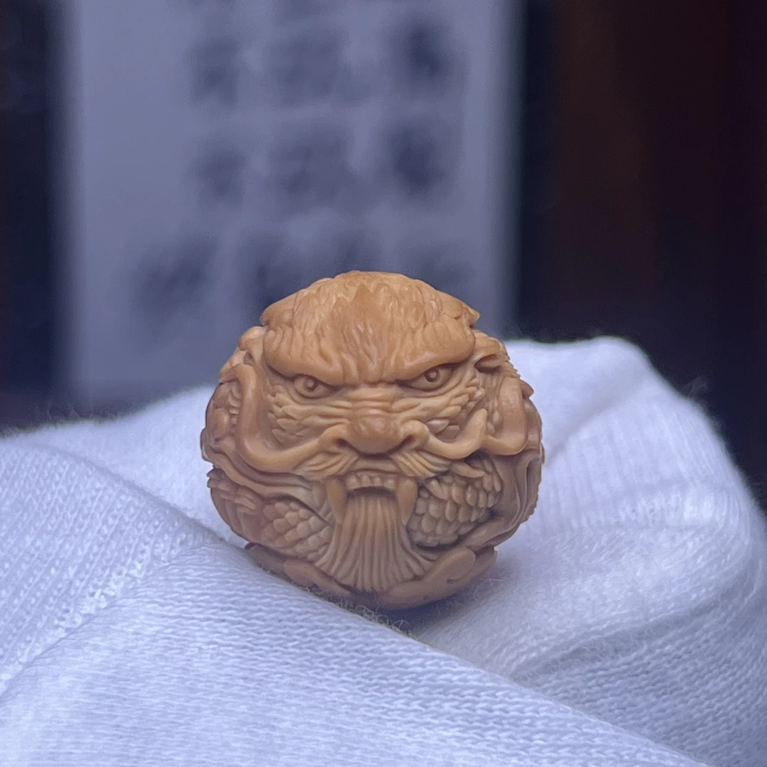 『精修龙珠』猴头核桃雕刻单颗配饰挂件礼物全品有正常封口线