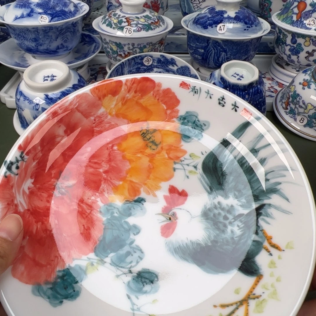 陶瓷景德镇纯手工纯手绘茶具木木55