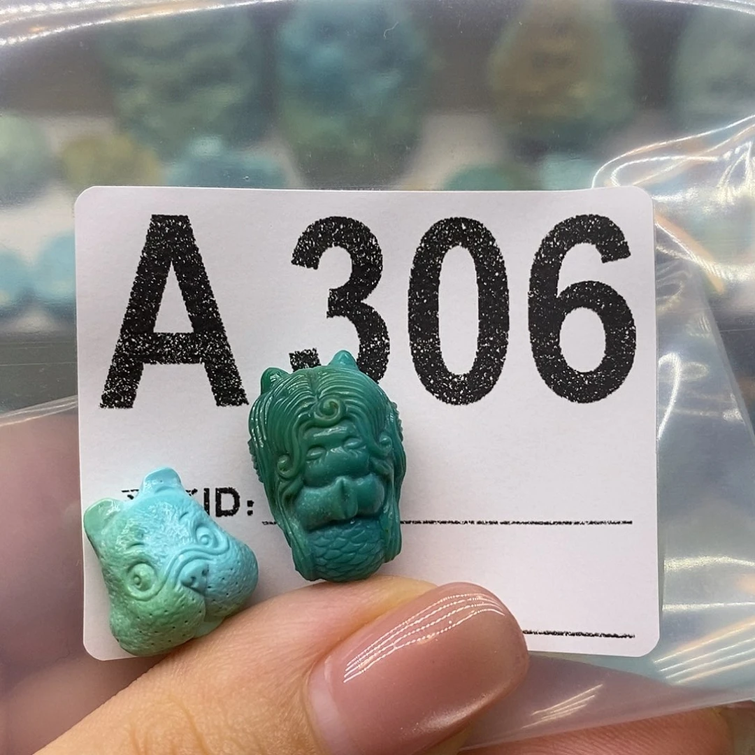 未镶嵌绿松石绿松石配饰定制柚**式