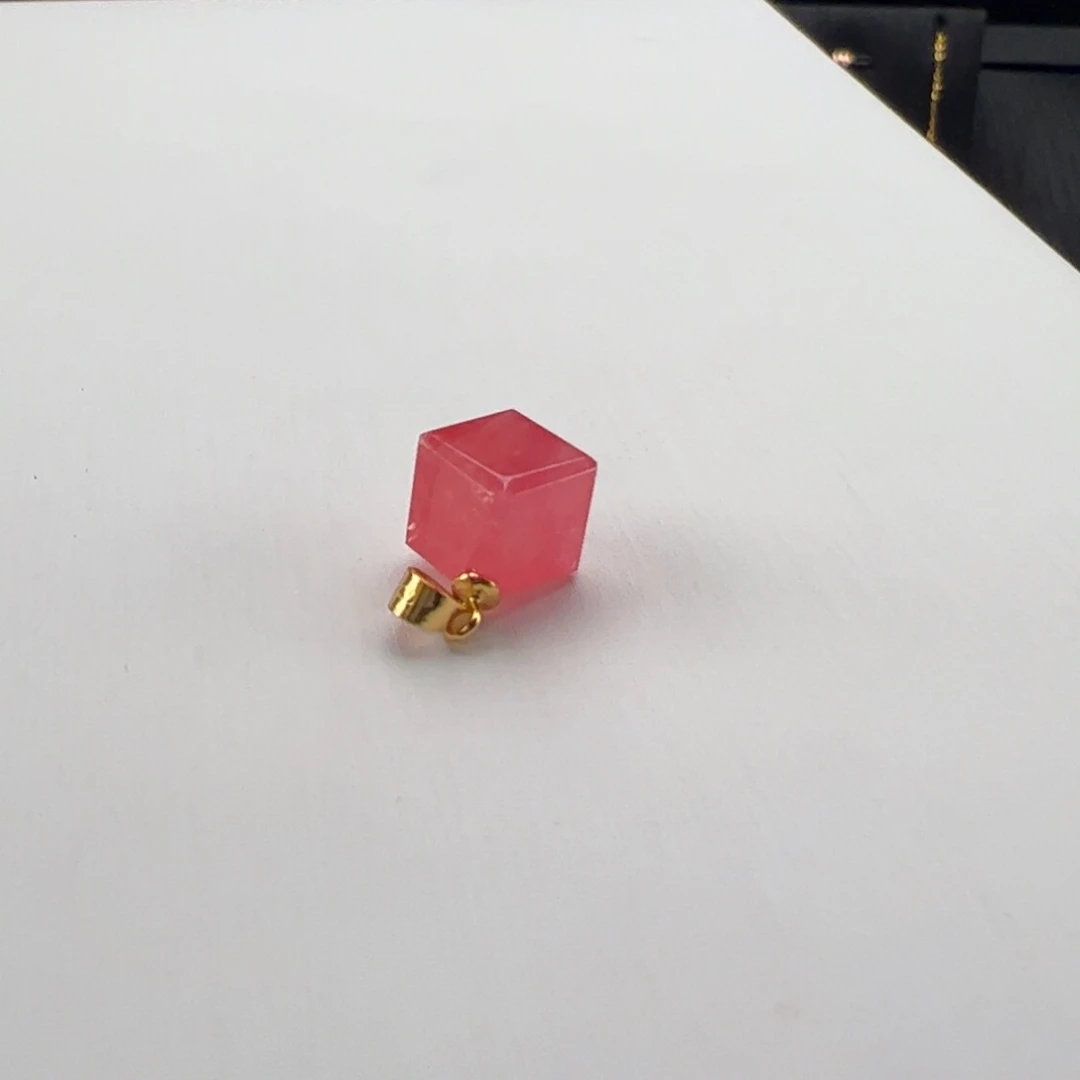 菱锰矿（红纹石）银S925镶嵌吊坠(赠链)