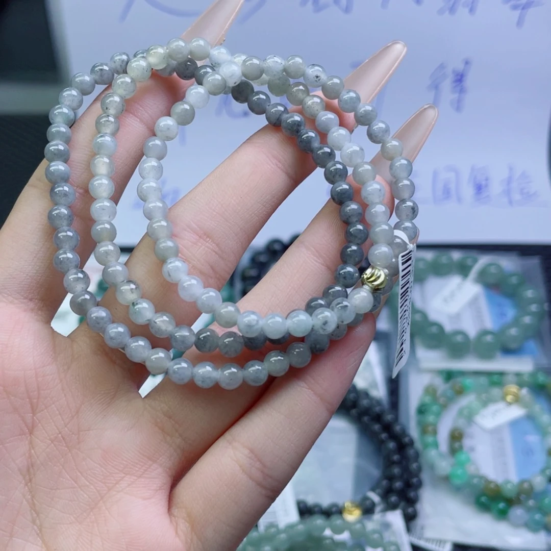 未镶嵌定制翡翠珠串