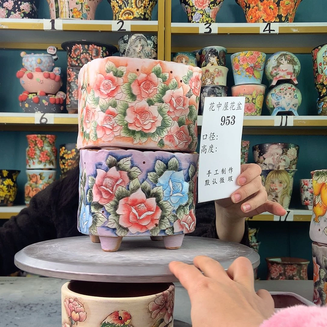 云***陶景德镇手工花盆953