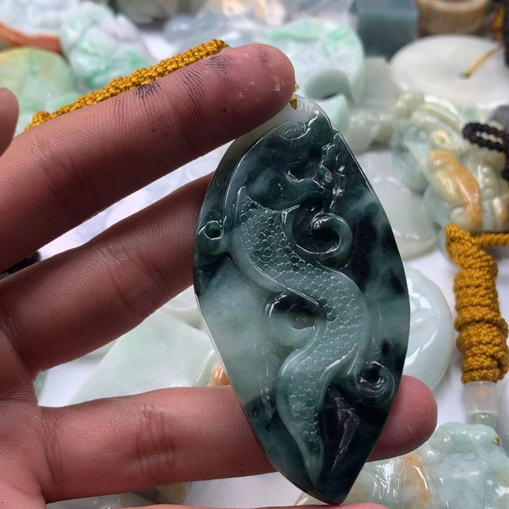 颈饰未镶嵌翡翠保真天然a货翡翠